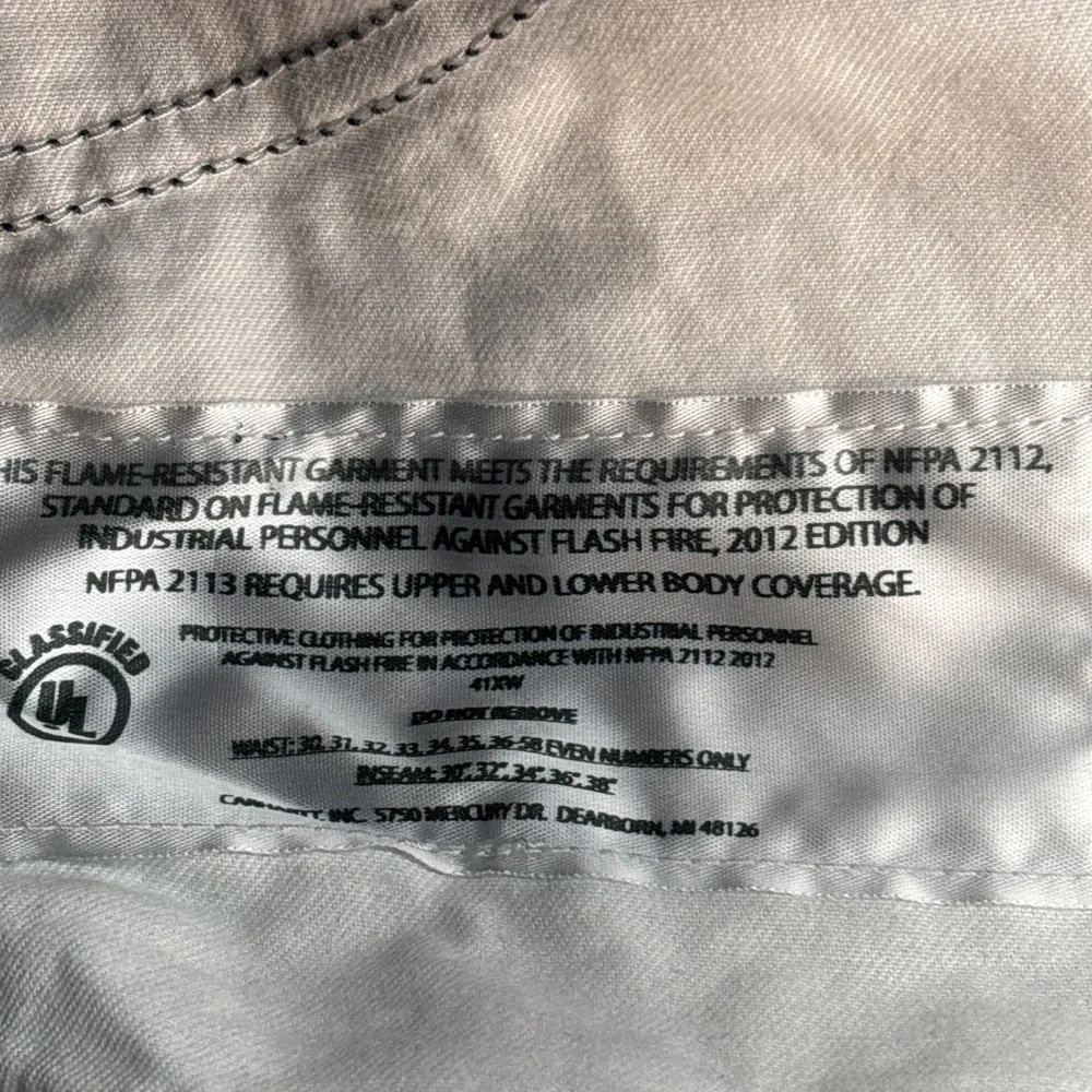 Carhartt FR Pants Navy‎ Flame Resistant NFPA 2112 Men's 40X36 (Measure 40X35)
